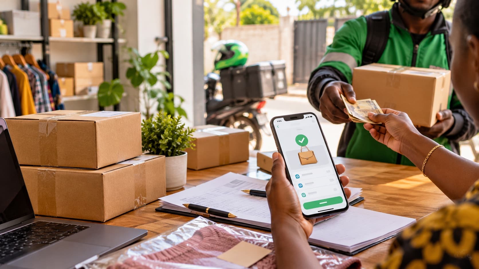 Commande e-commerce remise à la livraison
